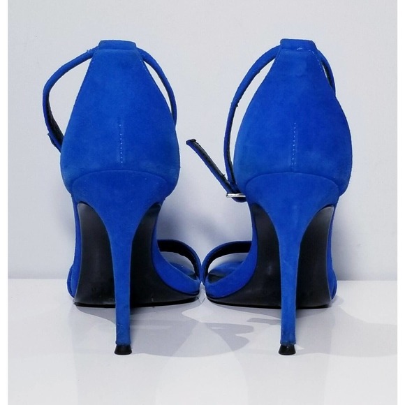 SANDRO PARIS ALINA NEON COBALT BLUE STRAPPY SANDALS SHOES $470 38 / US 7.5 7 1/2 - Picture 4 of 12